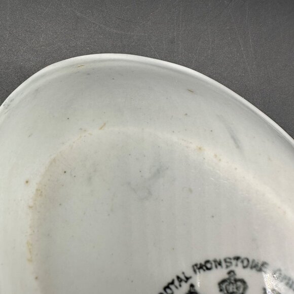 Vintage Soap Dish Royal Ironstone China Oval Wilkinson England White Retro As Is - Picture 9 of 14